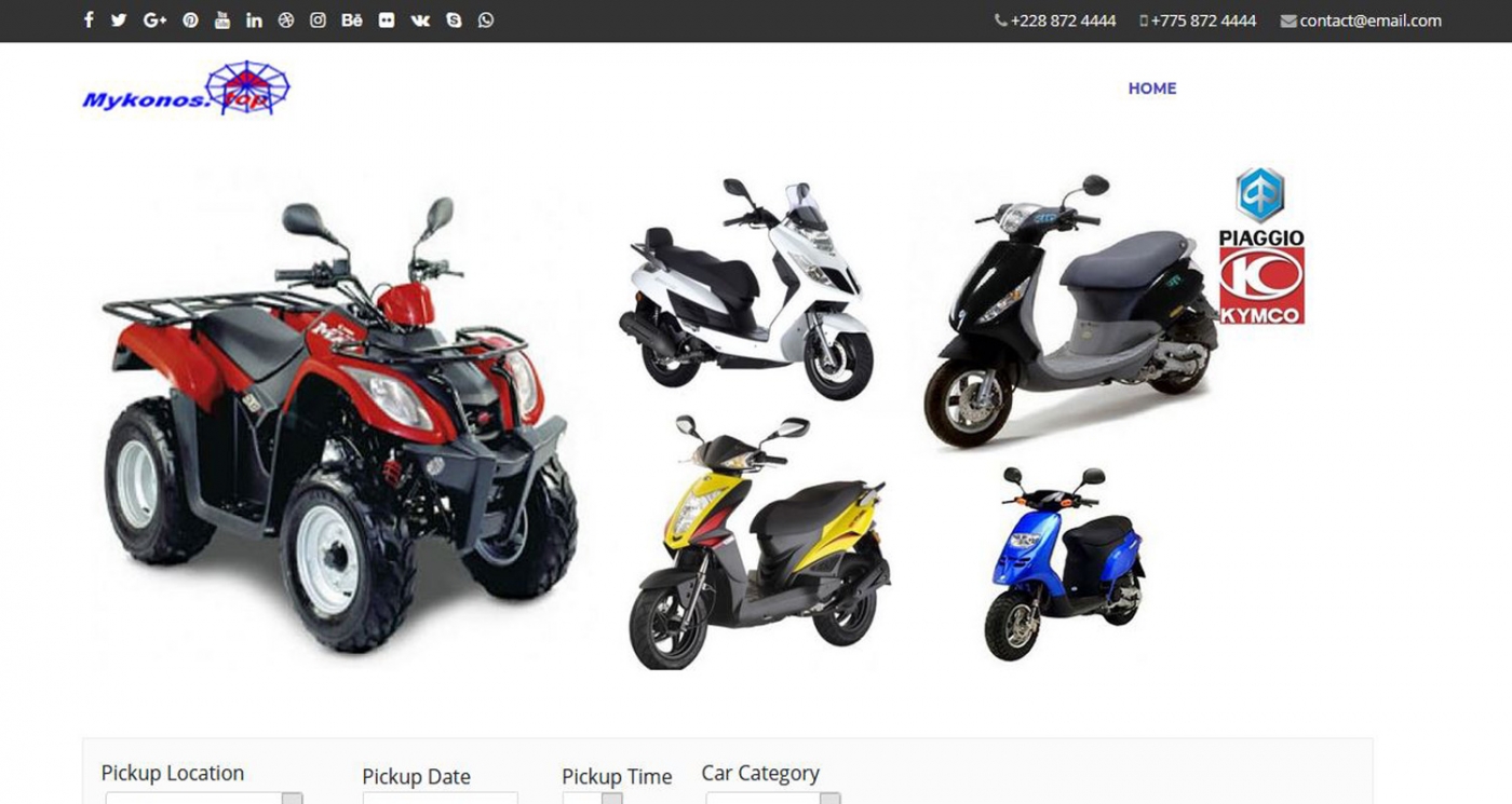 Mykonos Rent a bike online