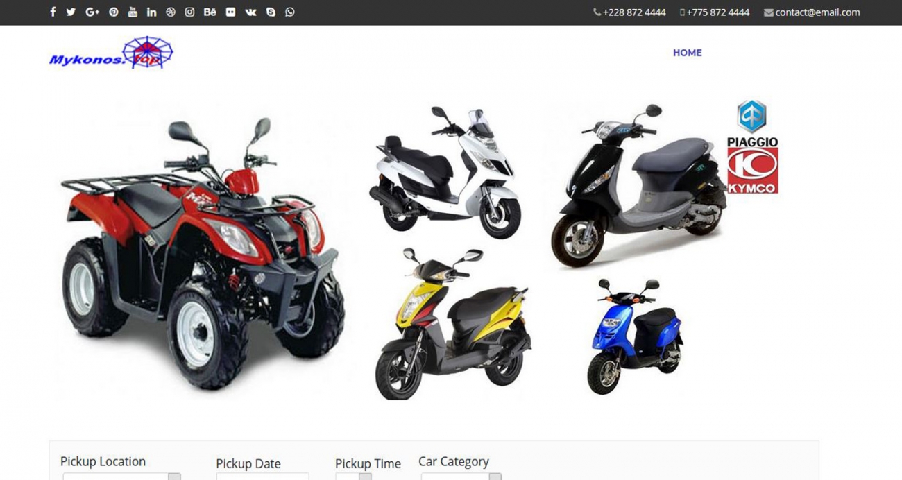 Mykonos Rent a bike online